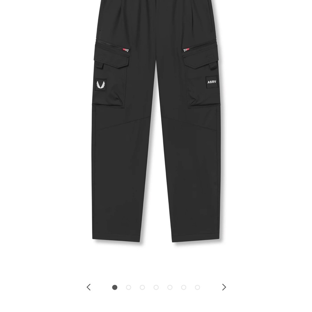 ASRV Black Cargo Pants with Sleek Design